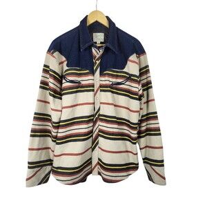 Tecovas Men's Wildcat Striped Pearl Snap Lined Western‎ Jacket Size LARGE